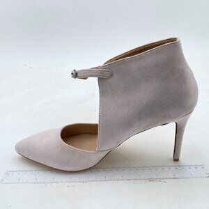 FSJ Nude Pointed Toe High Heel Pumps Sexy Strap Closed Toe Formal Elegant Shoes